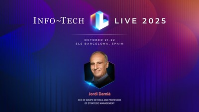 Info-Tech Research Group has announced Jordi Damià, CEO of Grupo Setesca and Professor of Strategic Management, as a featured speaker for Info-Tech LIVE 2025 in Barcelona, taking place October 21–22 at the SLS Barcelona. (CNW Group/Info-Tech Research Group)